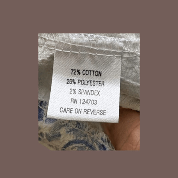 Joni B Paisley Jacket | Blue Green Trucker Style | Size L | Vintage - Picture 3 of 5